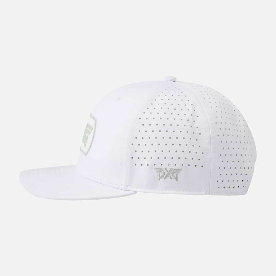 6 Panel Dog Tag Structured Low Crown Snapback