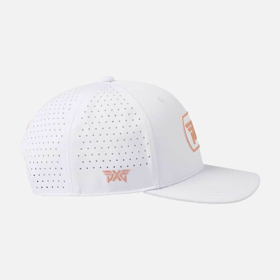 6 Panel Dog Tag Structured Low Crown Snapback