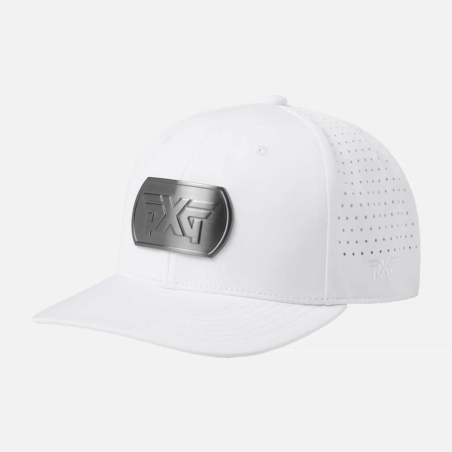 6 Panel Dog Tag Structured Low Crown Snapback