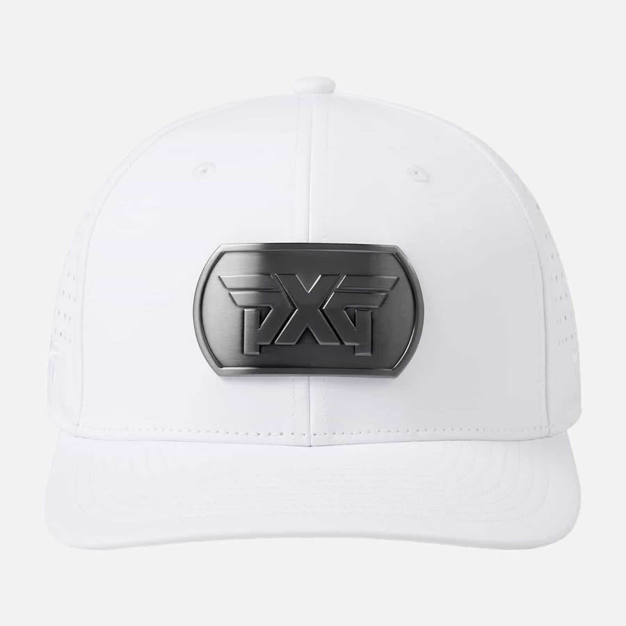 6 Panel Dog Tag Structured Low Crown Snapback