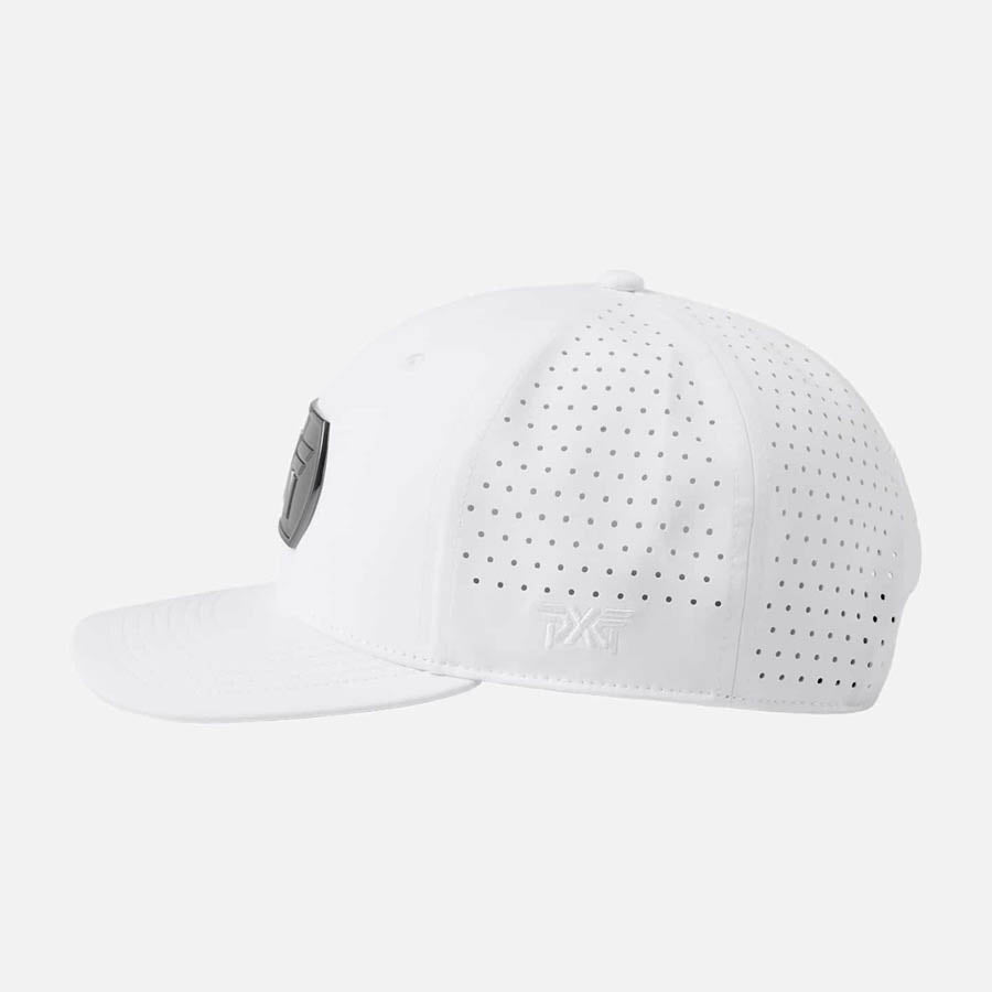 6 Panel Dog Tag Structured Low Crown Snapback